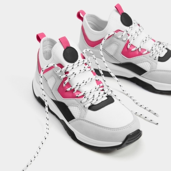 NWT Bershka color block sneakers in multi - Picture 5 of 11